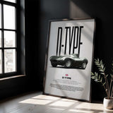 D-Type Car Poster
