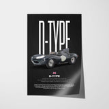 D-Type Car Poster