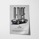 D-Type Car Poster