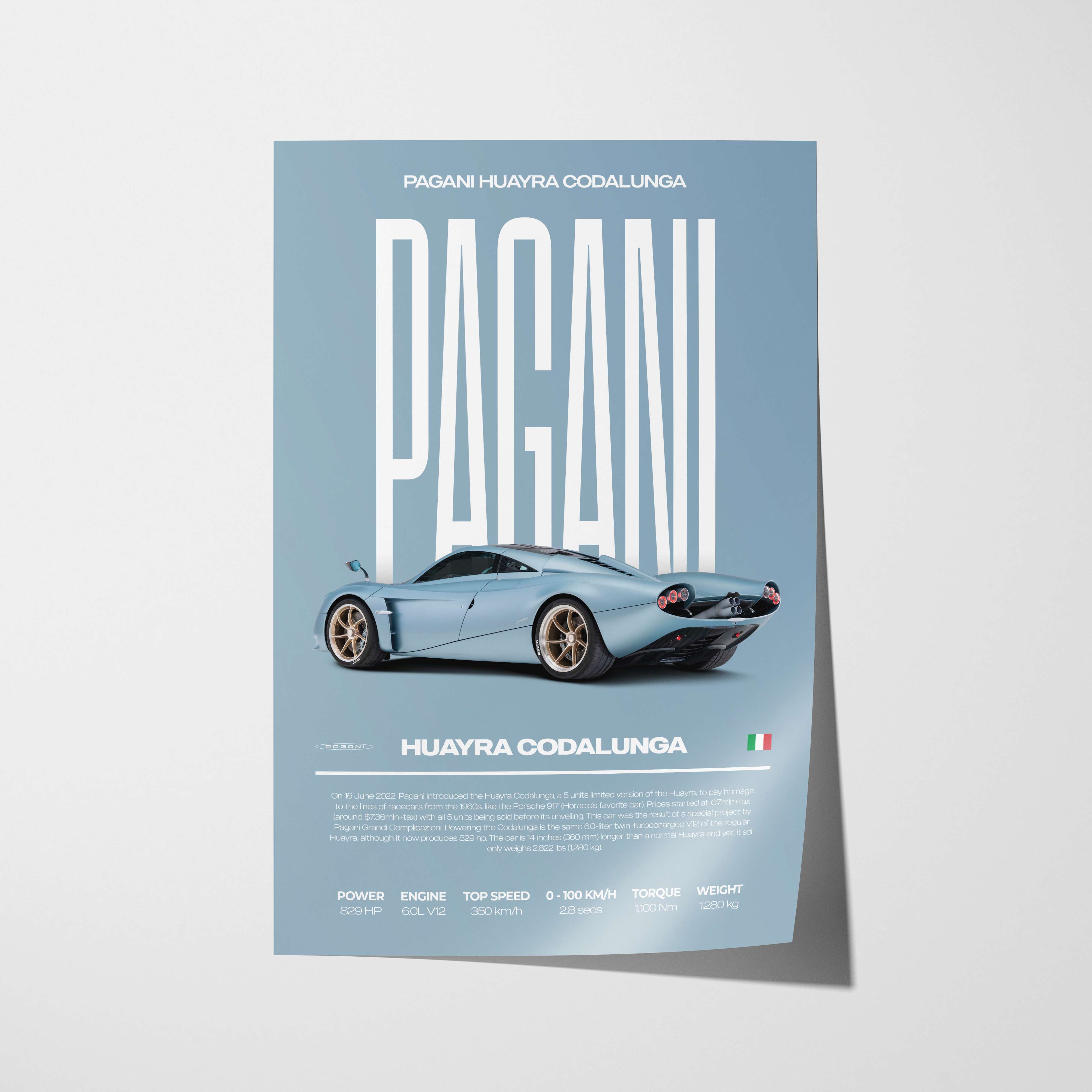 Pagani Huayra Codalunga Poster