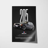 205 GTI Car Poster