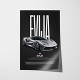 Evija Car Poster