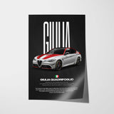 Giulia Quadrifoglio Car Poster