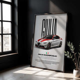 Giulia Quadrifoglio Car Poster