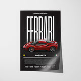 Ferrari 488 Pista Poster