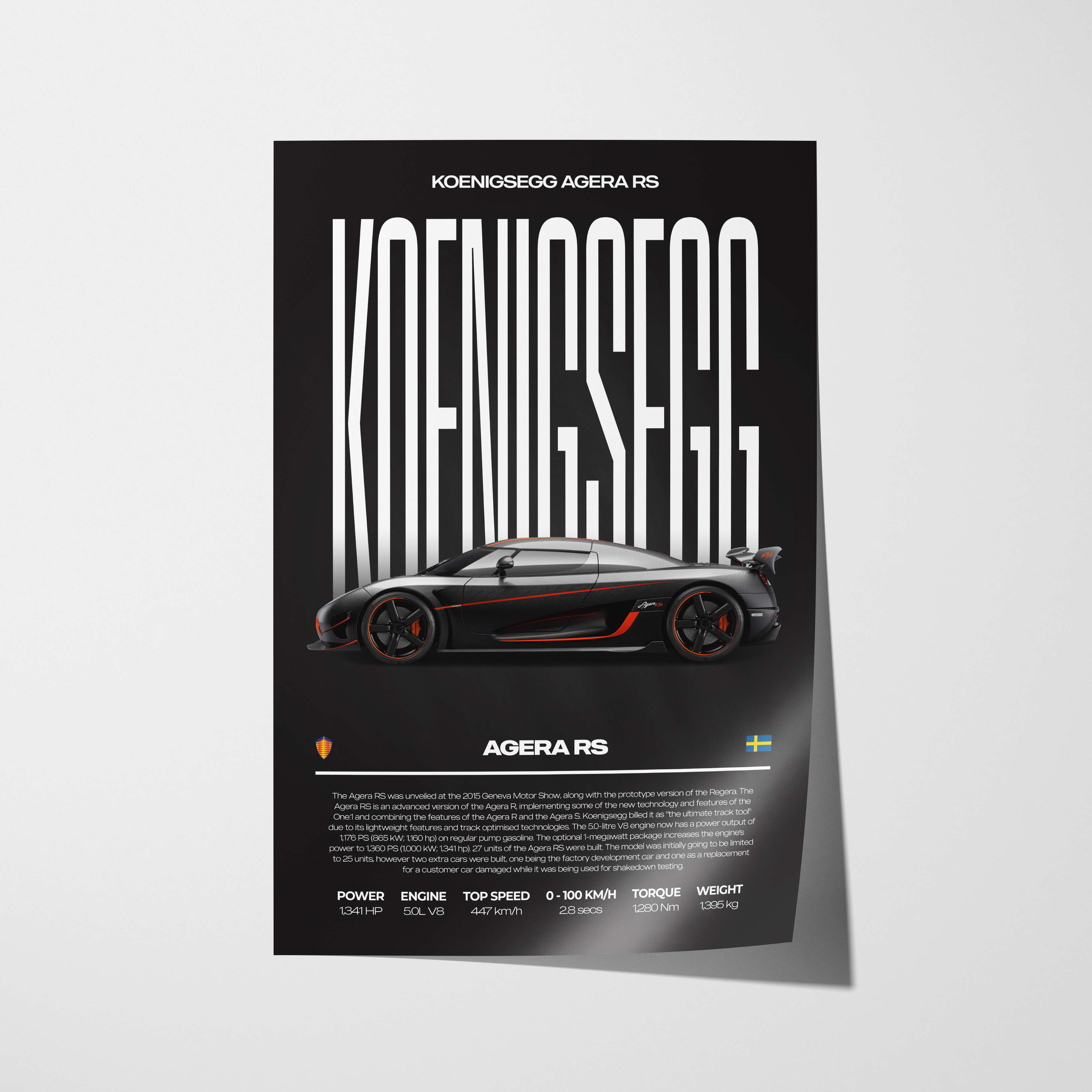 Koenigsegg Agera RS Poster