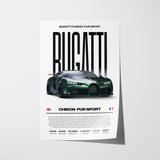 Bugatti Chiron Pur Sport Poster