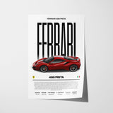 Ferrari 488 Pista Poster