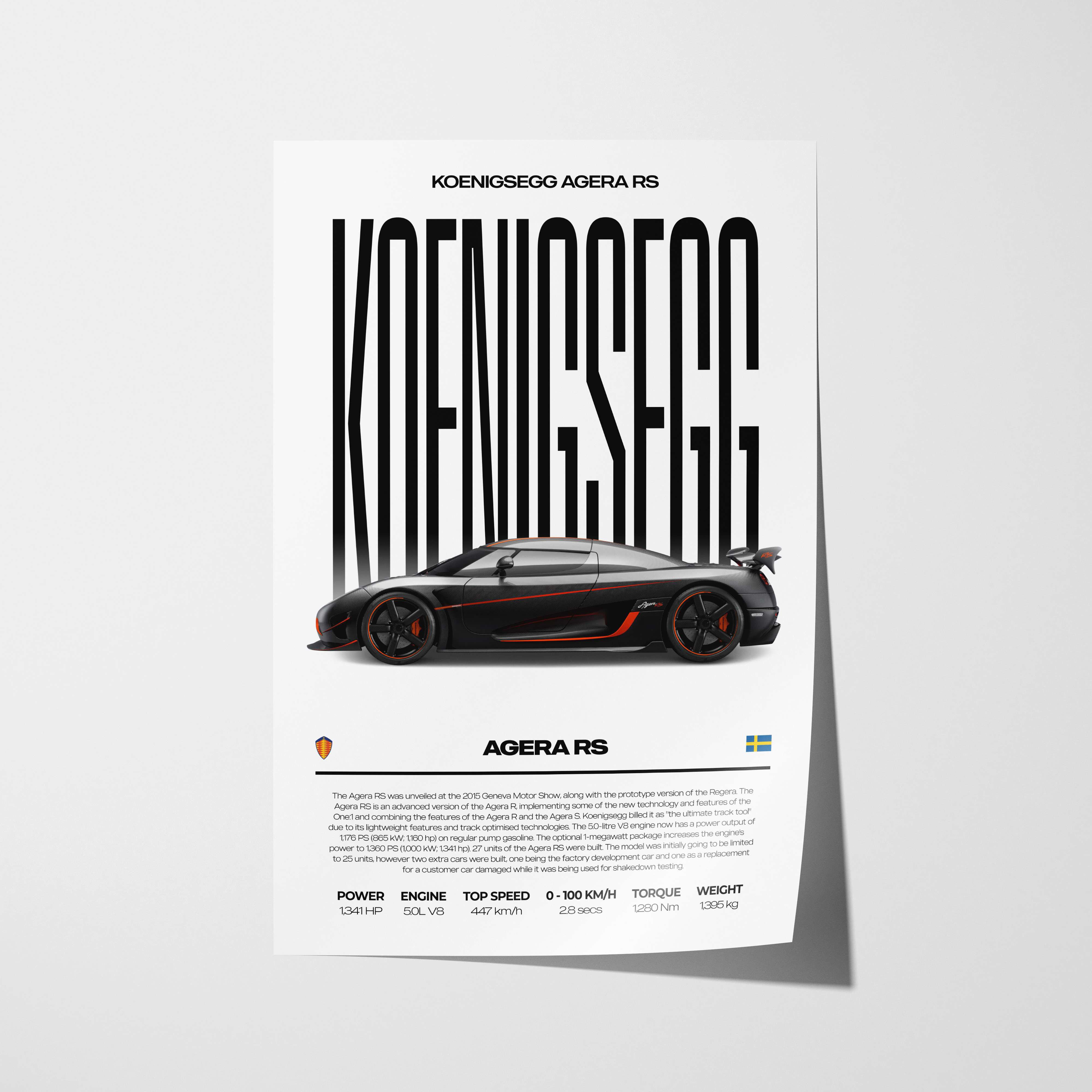 Koenigsegg Agera RS Poster