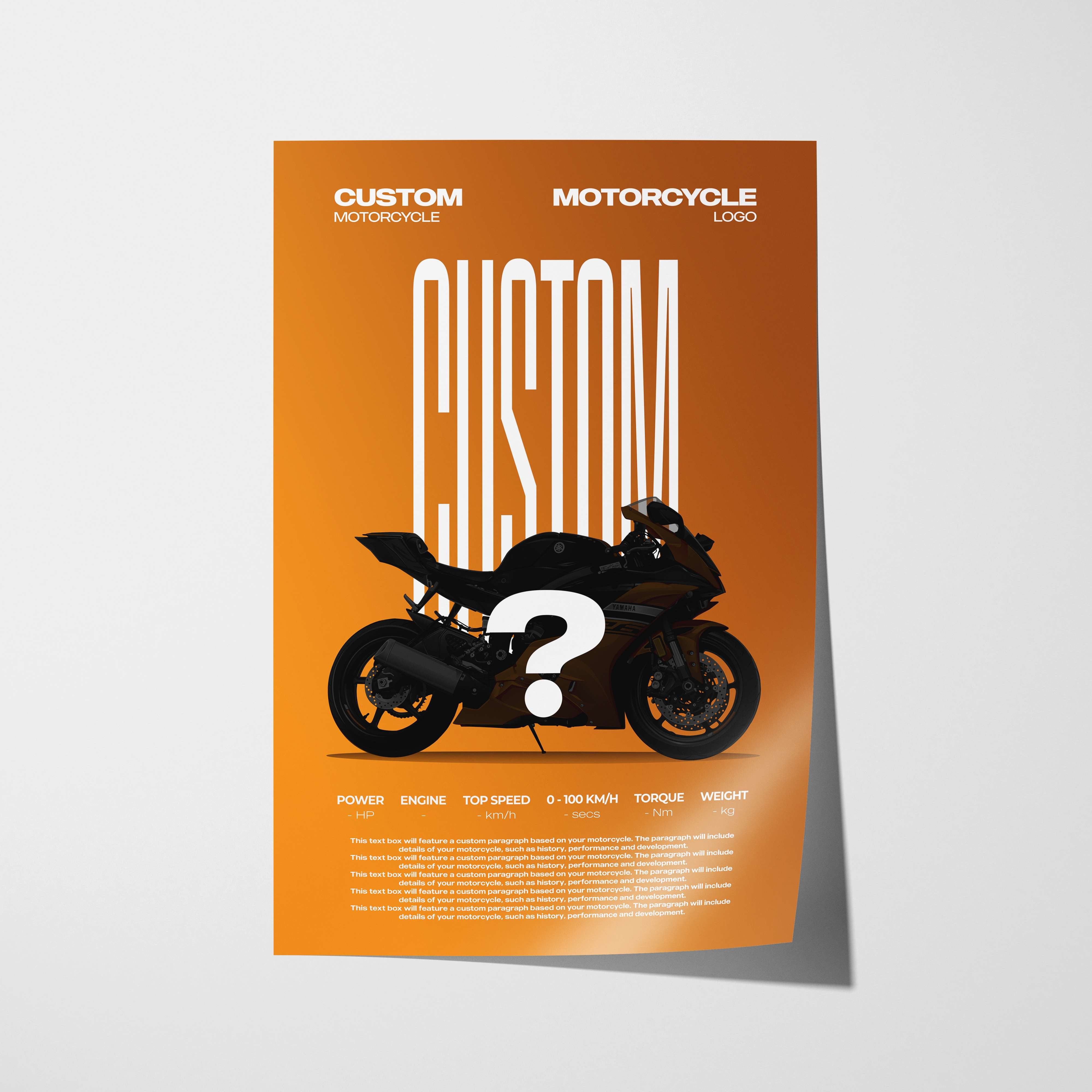 Custom Motorcycle Illustration Artwork – Artist Handmade