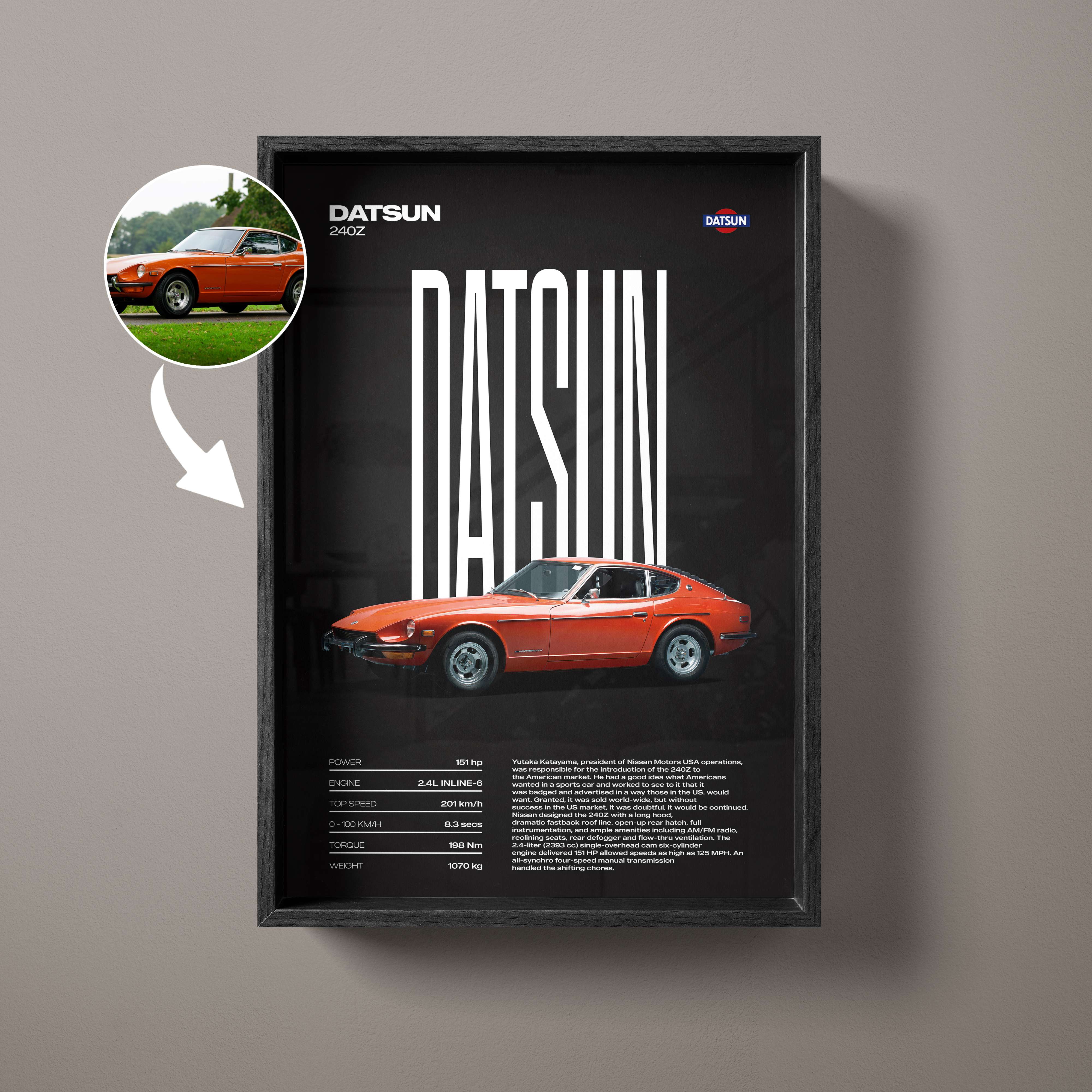 Editorial Custom Car Poster – Artist Handmade