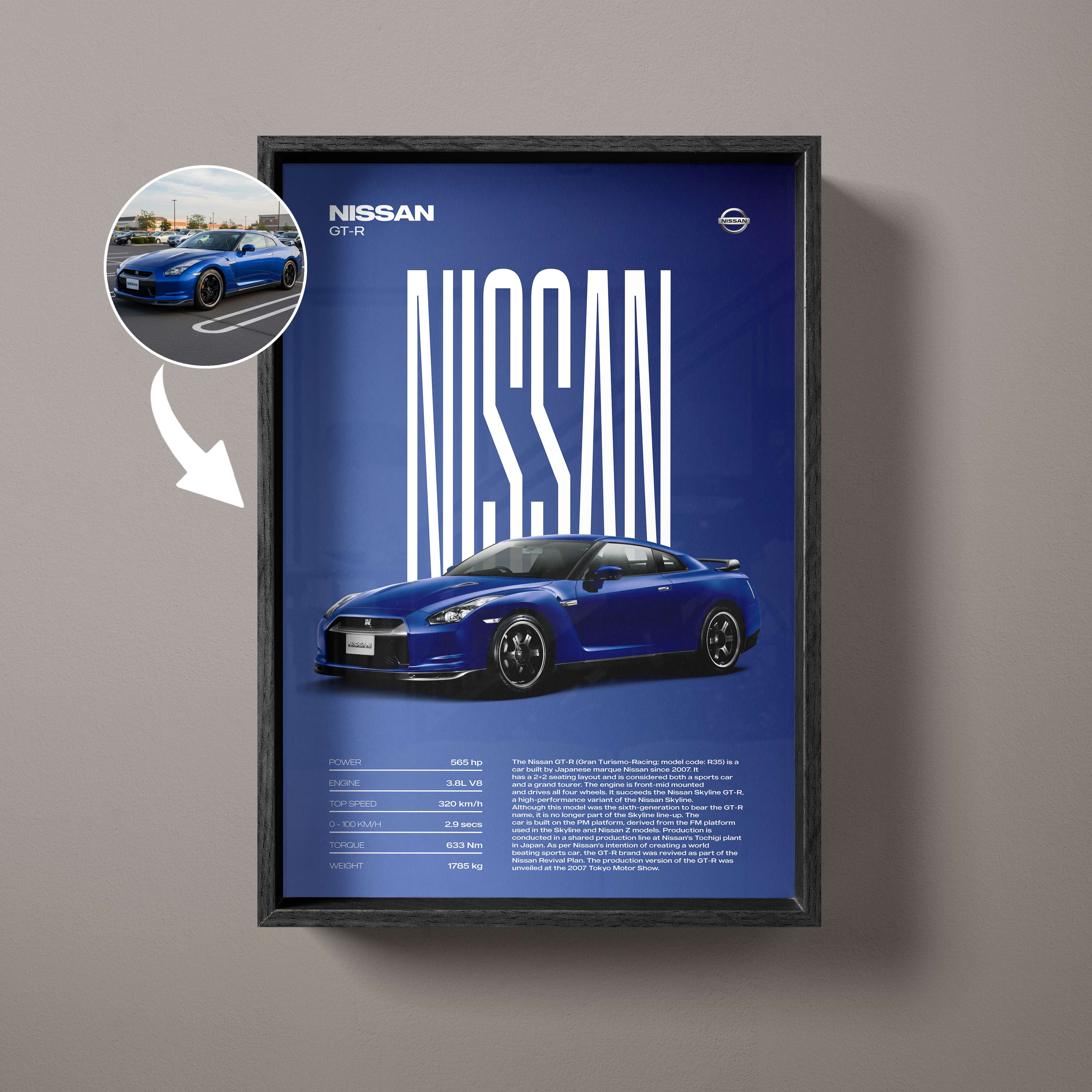 Editorial Custom Car Poster – Artist Handmade