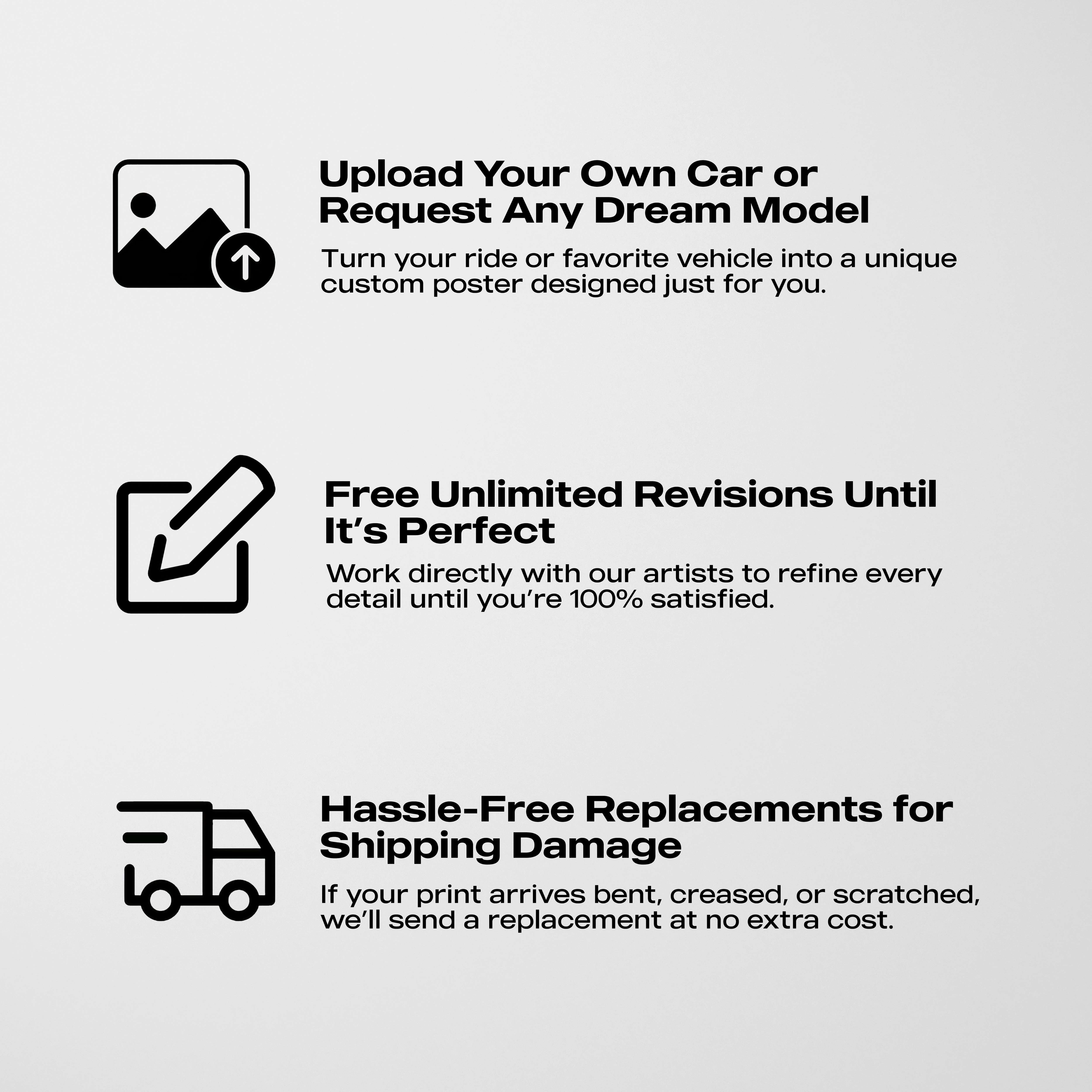 Editorial Custom Car Poster – Artist Handmade