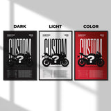 Editorial Custom Motorcycle Poster – Artist Handmade