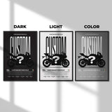Modern Custom Motorcycle Poster – Artist Handmade