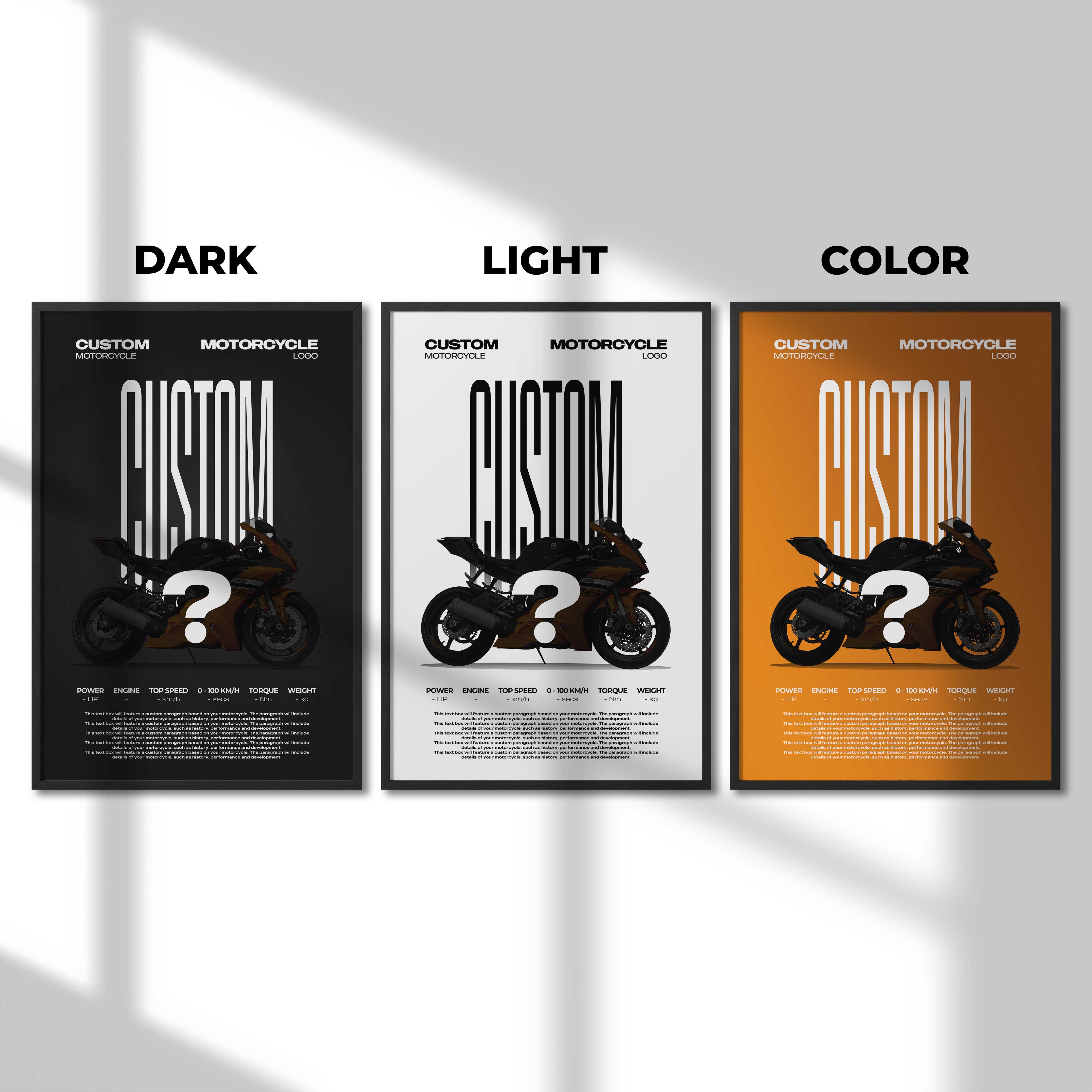 Custom Motorcycle Illustration Artwork – Artist Handmade