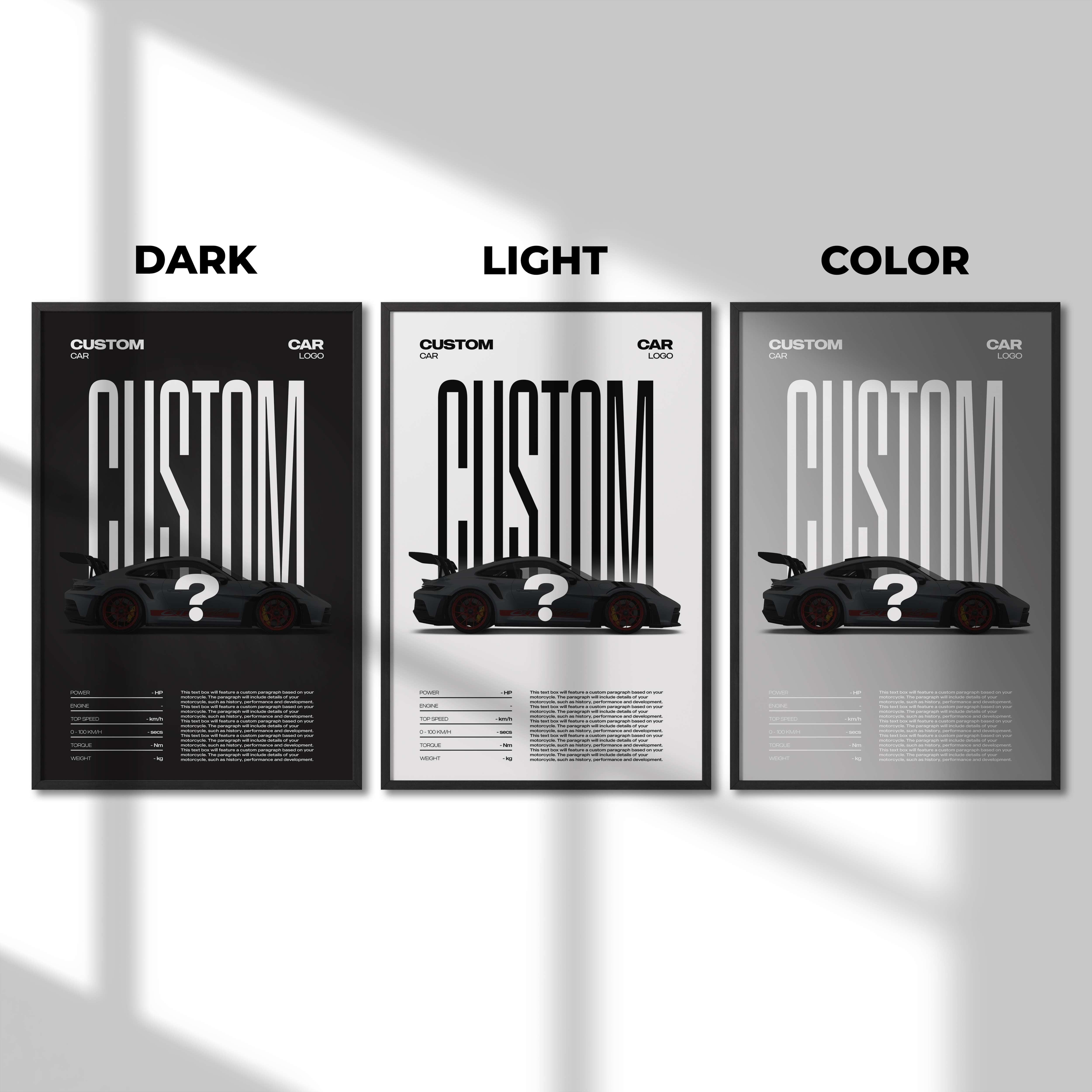 Editorial Custom Car Poster – Artist Handmade