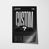 Editorial Custom Car Poster – Artist Handmade