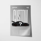 Editorial Custom Car Poster – Artist Handmade