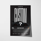 Modern Custom Car Poster – Artist Handmade