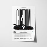 Modern Custom Car Poster – Artist Handmade