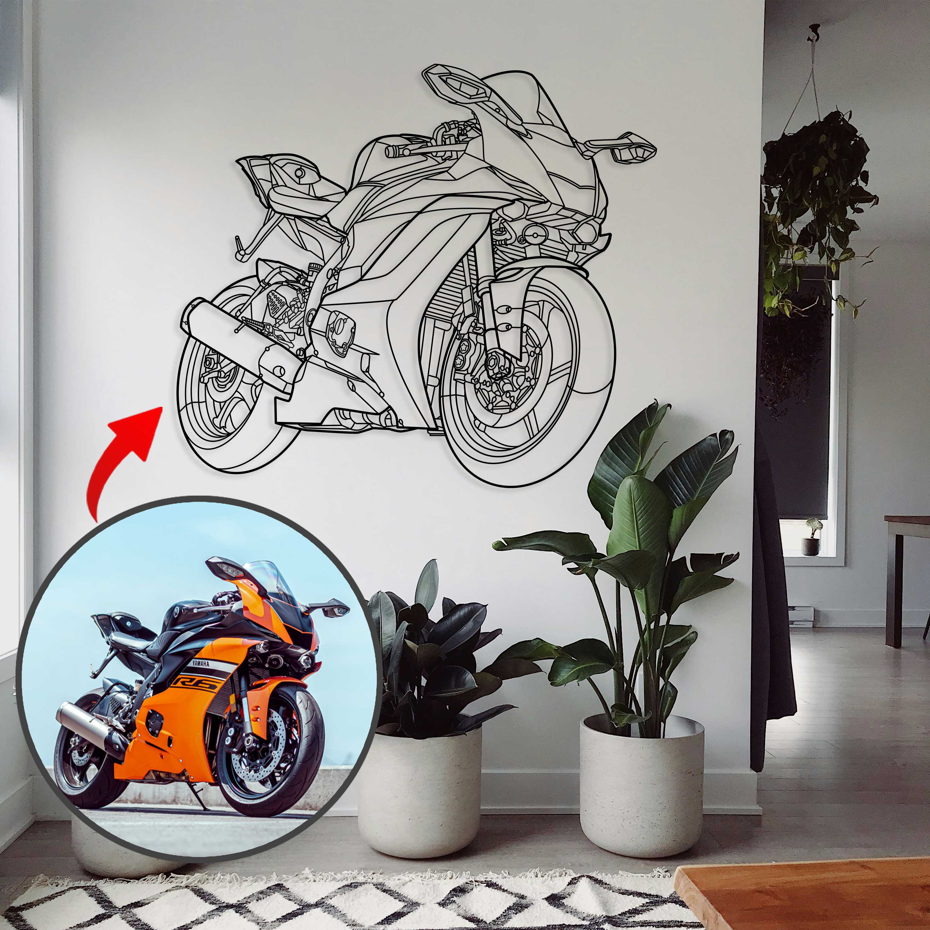 Turn Your Motorcycle Into Custom Metal Wall Art