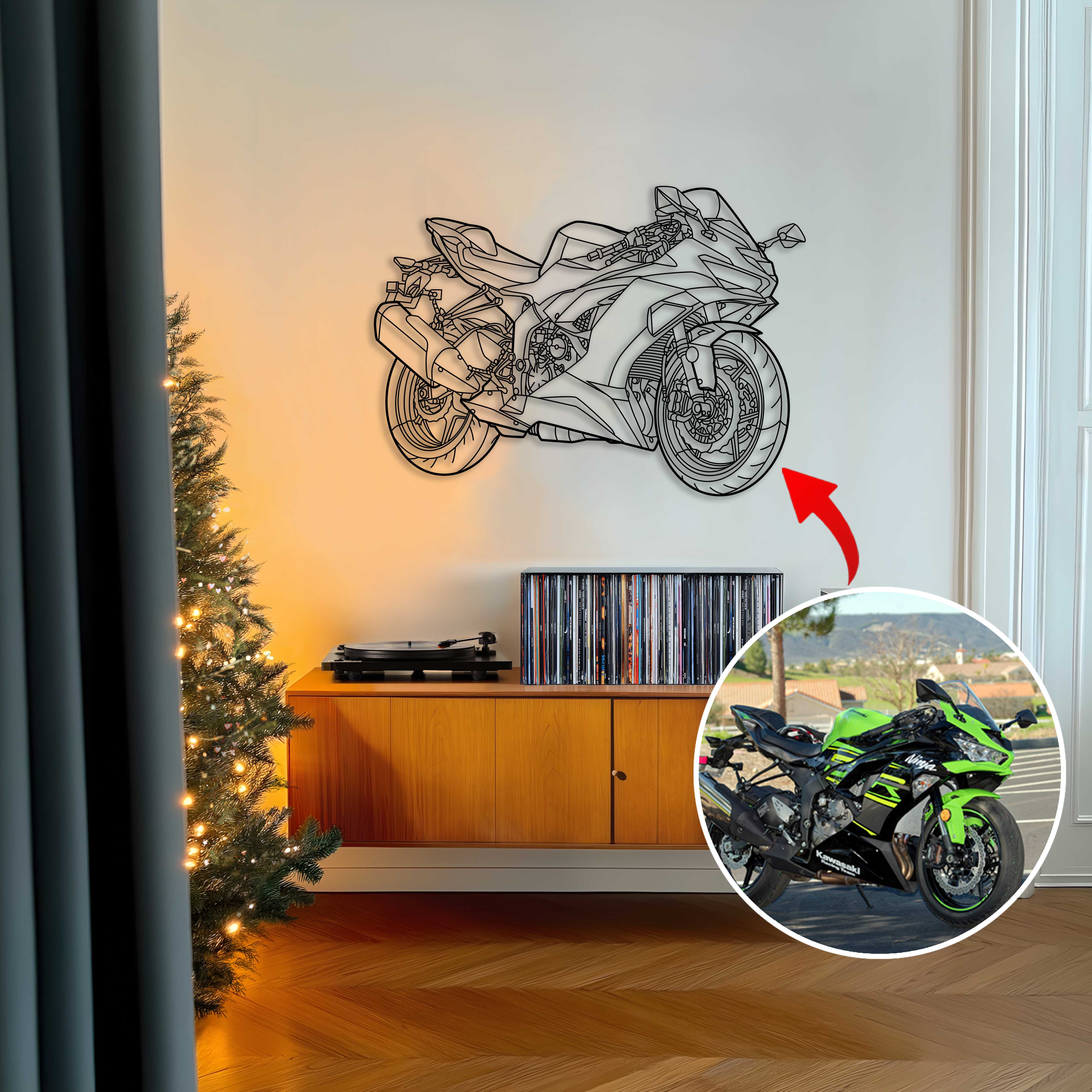 Turn Your Motorcycle Into Custom Metal Wall Art