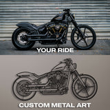Custom Motorcycle Metal Art - Precision-Cut & Designed by Hand