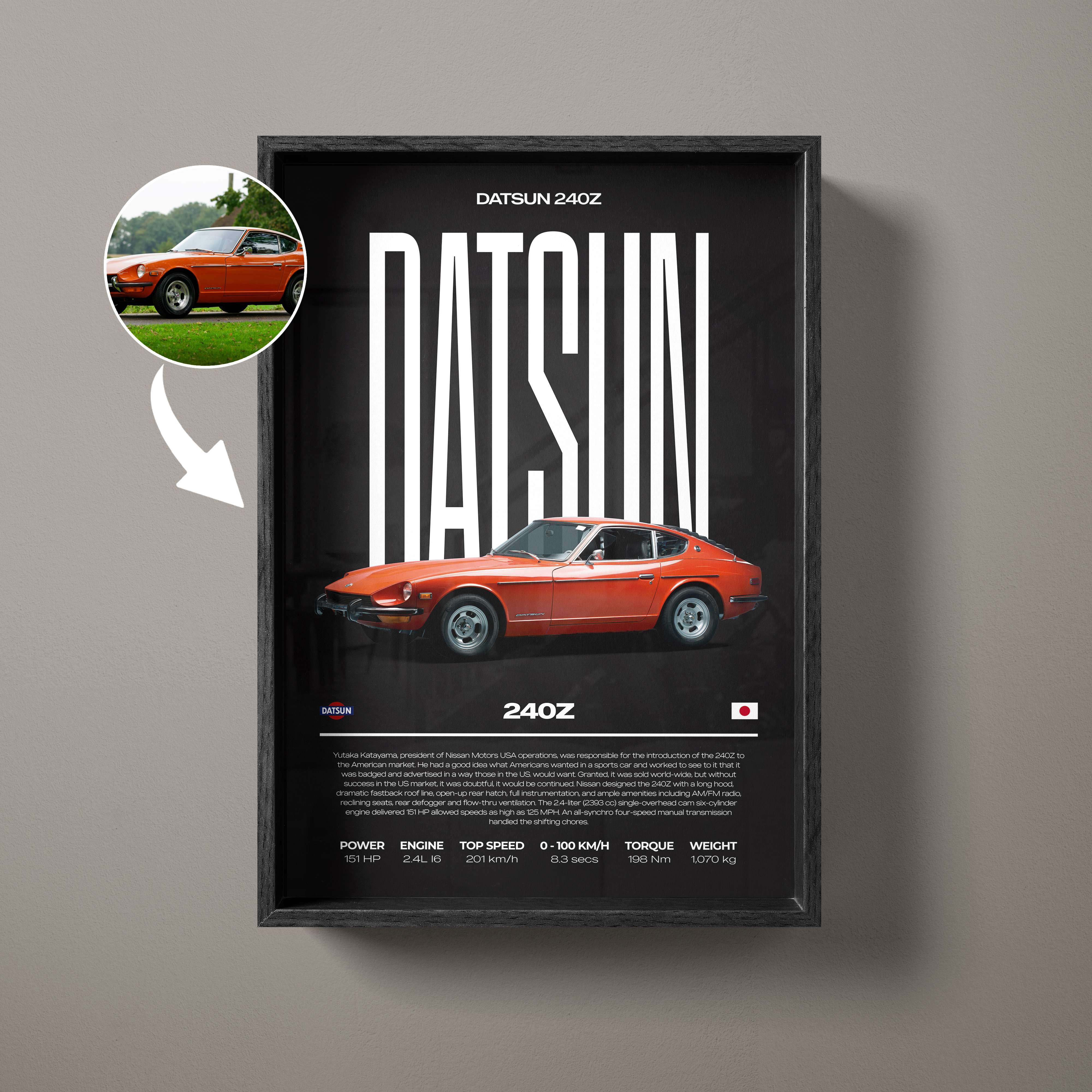 Modern Custom Car Poster – Artist Handmade