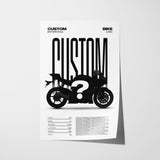 Editorial Custom Motorcycle Poster – Artist Handmade
