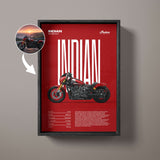 Editorial Custom Motorcycle Poster – Artist Handmade