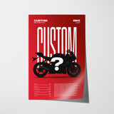 Editorial Custom Motorcycle Poster – Artist Handmade