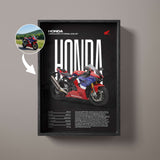 Editorial Custom Motorcycle Poster – Artist Handmade