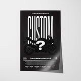 Modern Custom Motorcycle Poster – Artist Handmade