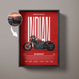 Modern Custom Motorcycle Poster – Artist Handmade