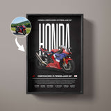 Modern Custom Motorcycle Poster – Artist Handmade