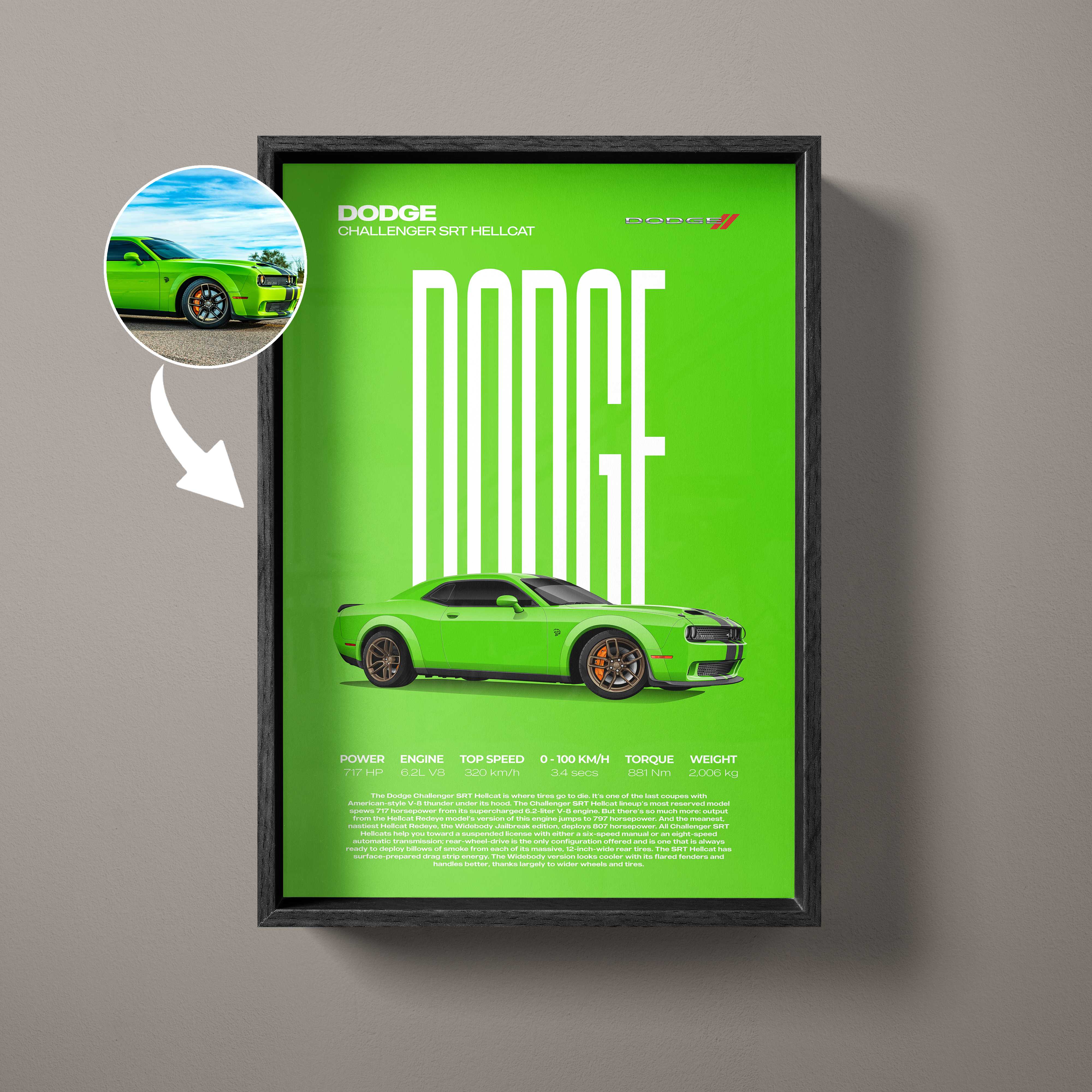 Custom Car Illustration Artwork – Artist Handmade