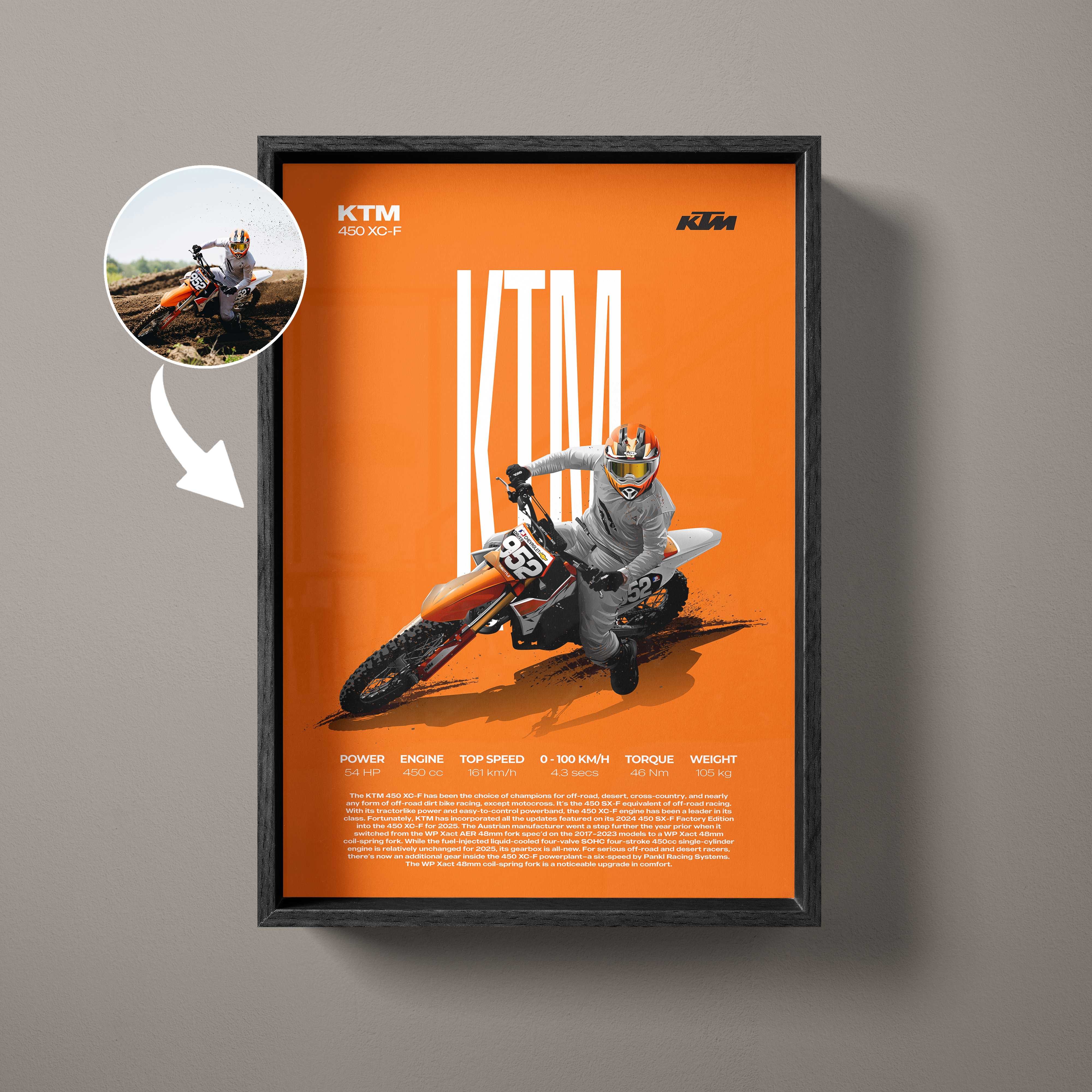 Custom Motorcycle Illustration Artwork – Artist Handmade