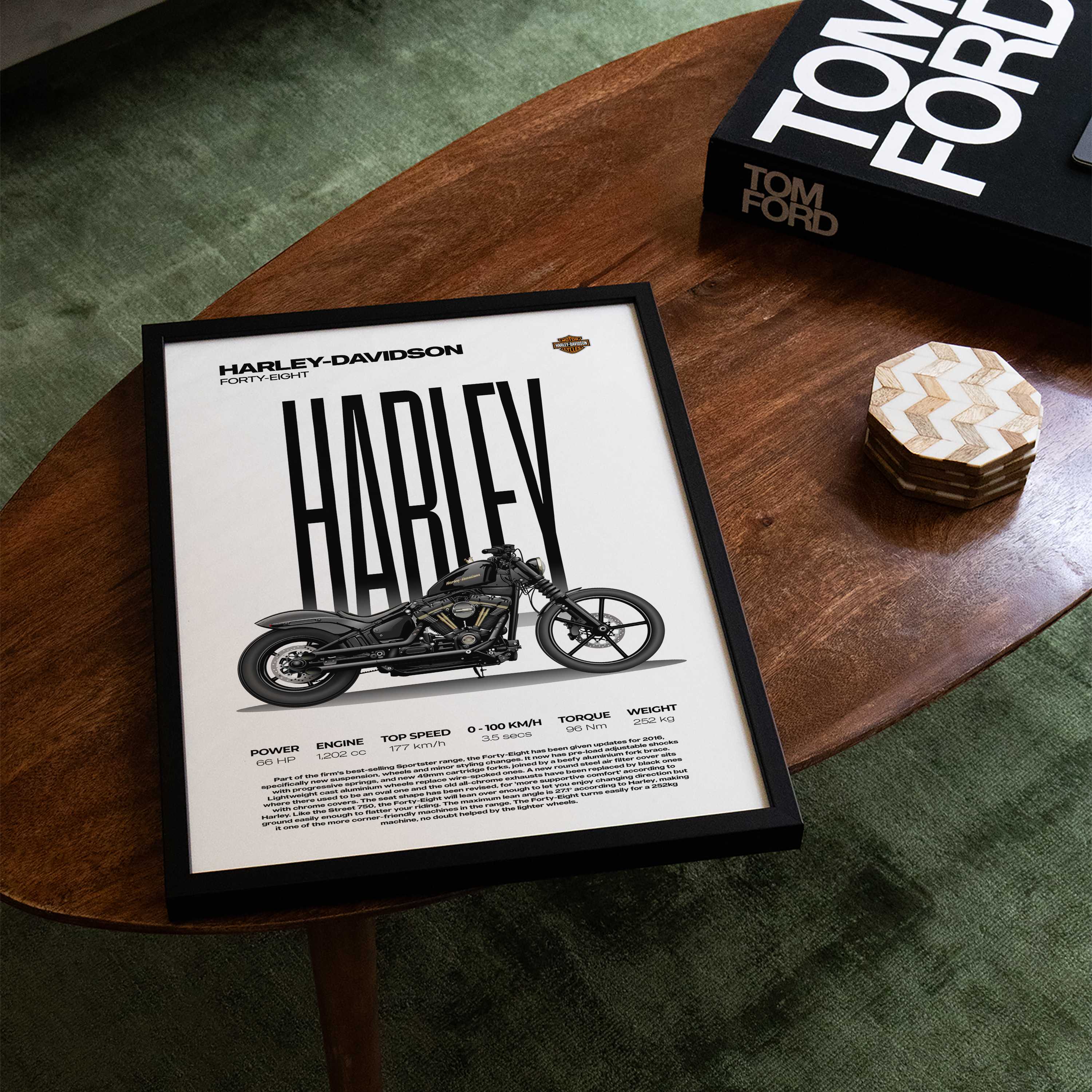 Custom Motorcycle Illustration Artwork – Artist Handmade